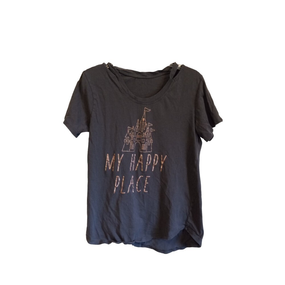 Disney My Happy place grey tee